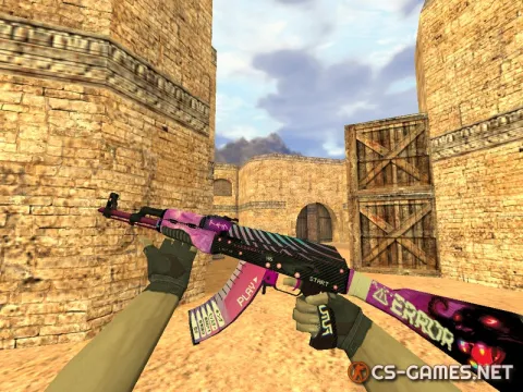Модель AK-47 «Dark Vaporwave» для CS 1.6