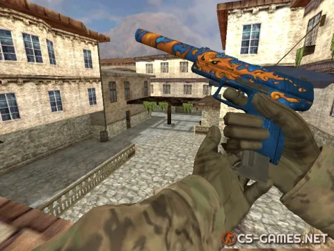 Модель USP «P2000 - Fire Elemental» для CS 1.6