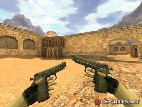 Модель HD Dual Berettas «Tribal Sky» для CS 1.6