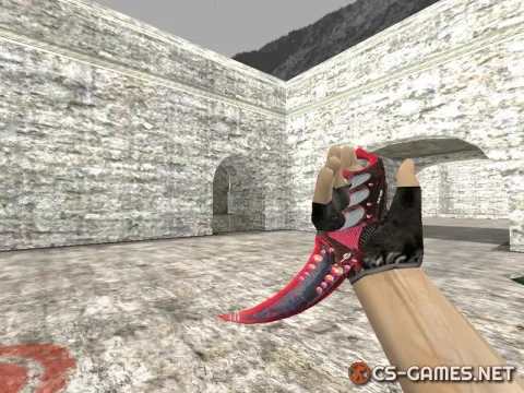 Модель ножа HD «Karambit | Dreamer Red» для CS 1.6