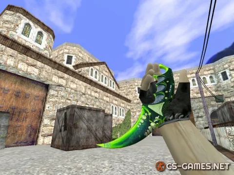 Модель ножа HD «Karambit | Dreamer Green» для CS 1.6