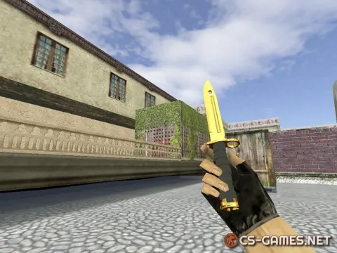 Модель ножа HD «Bayonet | Gold Chrome» для CS 1.6
