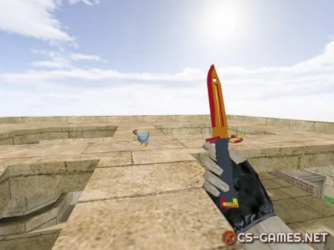 Модель ножа HD «Bayonet | Red Chrome» для CS 1.6