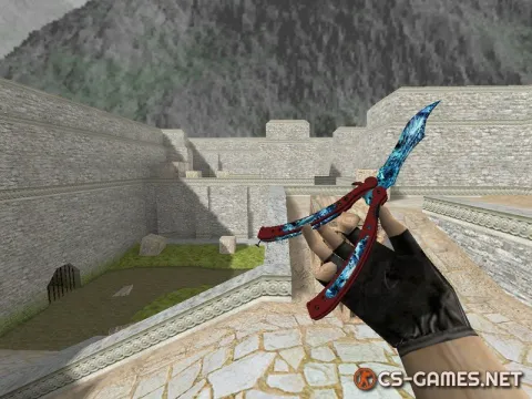 Модель ножа HD «Butterfly Knife | Song of Ice» для CS 1.6