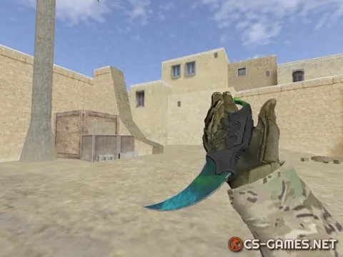 Модель ножа HD «Karambit | Gamma Doppler: Phase 3» для CS 1.6