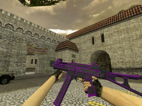Модель HD UMP-45 «Bee Sting Purple» для CS 1.6