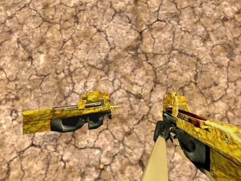 Модель P90 «Golden Camo» для CS 1.6