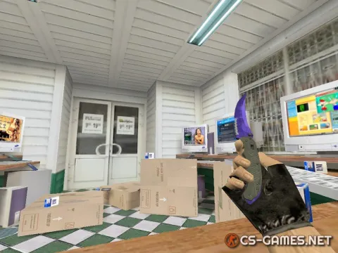 Модель ножа HD «Flip Knife | Doppler Sapphire» для CS 1.6