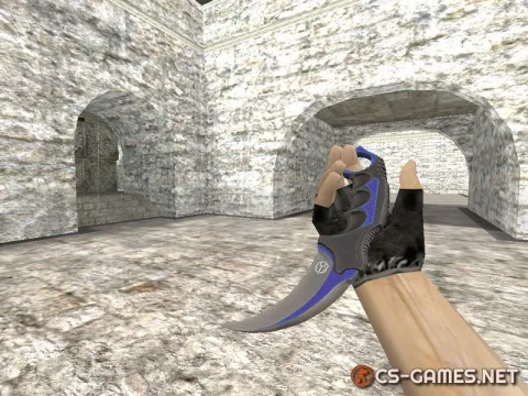 Модель ножа HD «Karambit | Automatic Blue» для CS 1.6