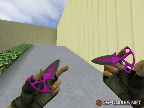 Модель ножа HD «Shadow Daggers | Ultraviolet» для CS 1.6