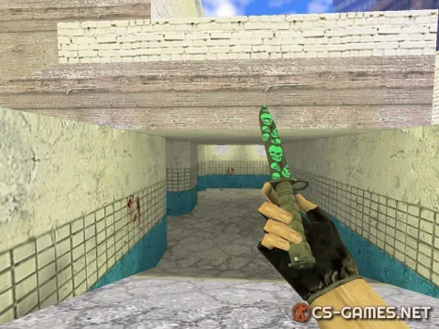 Модель ножа HD «Bayonet | Skull Pattern» для CS 1.6