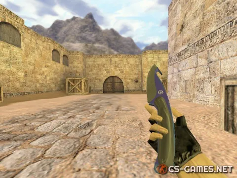 Модель ножа HD «Gut Knife | Automatic Blue» для CS 1.6