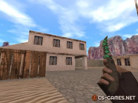 Модель ножа HD «Flip Knife | Skull Pattern» для CS 1.6