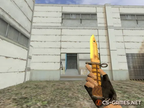 Модель ножа HD «M9 Bayonet | Fine Gold» для CS 1.6