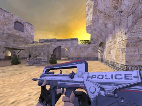 Модель HD Famas «Police» с анимацией осмотра для CS 1.6