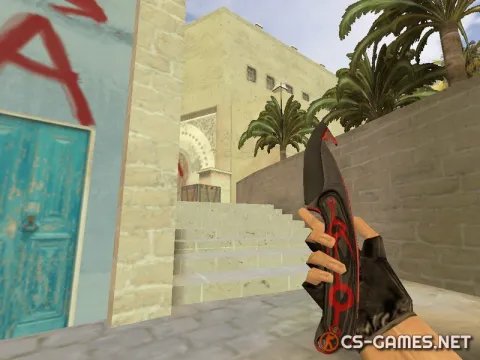 Модель ножа HD «Gut Knife | Cyber Red» для CS 1.6