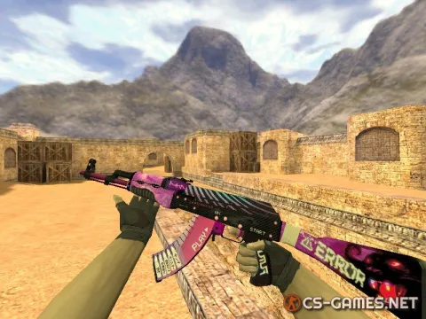 Модель AK-47 «Dark Vaporwave» для CS 1.6