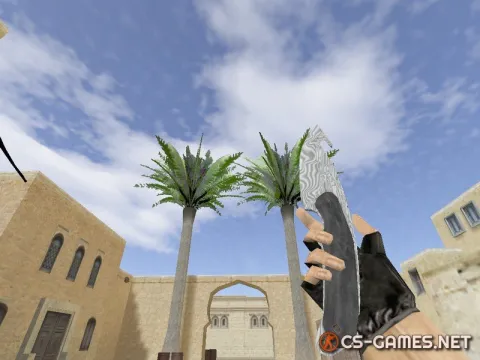 Модель ножа HD «Gut Knife | Damascus Steel» для CS 1.6