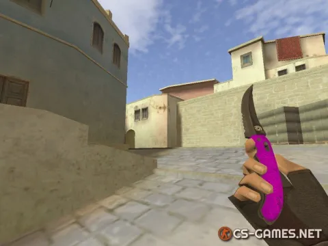 Модель ножа HD «Flip Knife | Ultraviolet» для CS 1.6