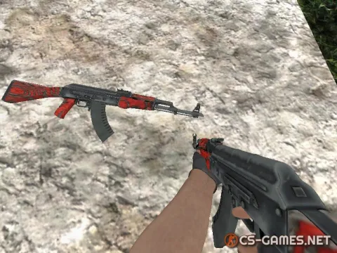 Модель AK-47 «Красный глянец» для CS 1.6