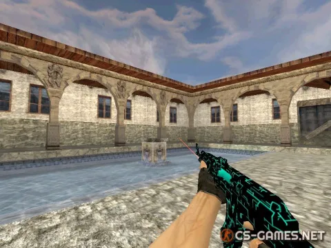 Модель AK-47 «Neon Electro» для CS 1.6