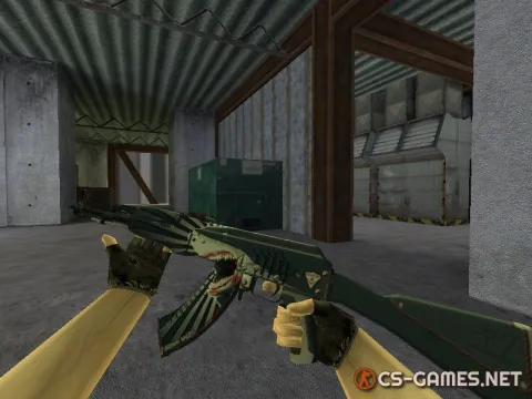 Модель AK-47 «Shark's Attack» с анимацией осмотра для CS 1.6