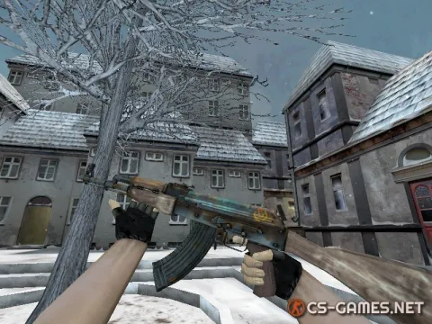 Модель AK-47 «Soviet Rust» с анимацией осмотра для CS 1.6