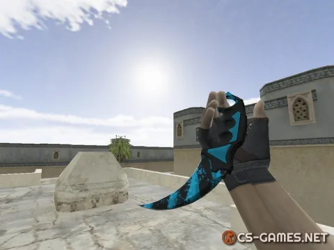 Модель ножа HD «Karambit | Blue Streak» для CS 1.6
