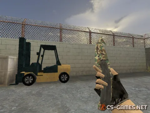 Модель ножа HD «Gut Knife | Forest Camouflage» для CS 1.6