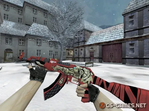Модель HD AK-47 «Anubis» с анимацией осмотра для CS 1.6