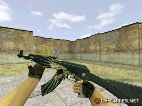 Модель HD AK-47 «Атака акулы» для CS 1.6