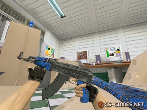 Модель HD AK-47 «Blue Laminate» для CS 1.6