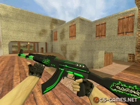 Модель HD AK-47 «Green Line» для CS 1.6