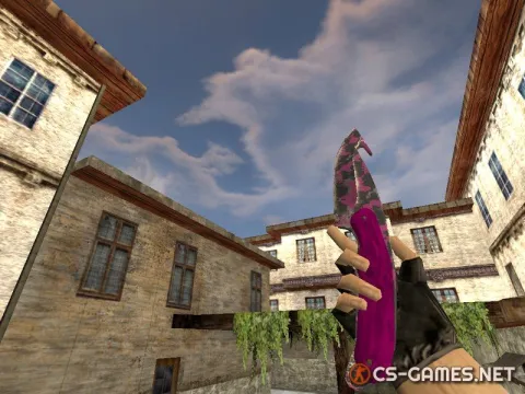 Модель ножа HD «Gut Knife | Pink DDpat» для CS 1.6