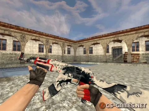 Модель HD AK-47 «WarZilla Red Rage» для CS 1.6