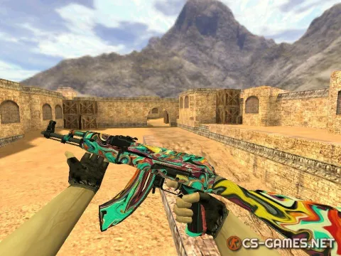 Модель HD AK-47 «Colorful Apocalypse» для CS 1.6