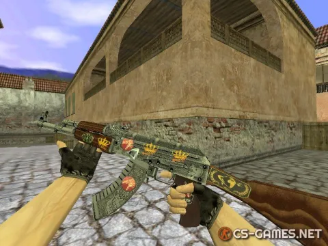 Модель HD AK-47 «Cartel» с наклейками для CS 1.6