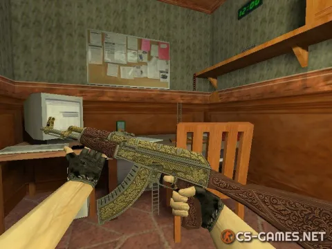 Модель HD AK-47 «Royal Platinum Gold» для CS 1.6