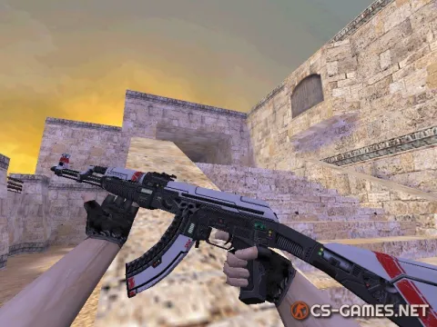 Модель HD AK-47 «Sci Fi Red» для CS 1.6