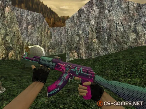 Модель HD AK-47 «Neon Rider IV v2» для CS 1.6