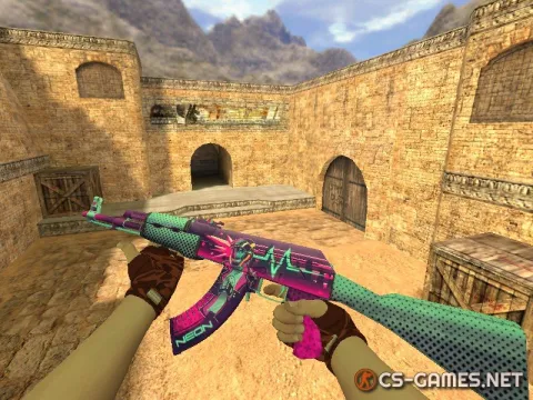Модель HD AK-47 «Neon Rider IV» для CS 1.6