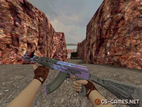 Модель HD AK-47 «Road Hog Purple» для CS 1.6