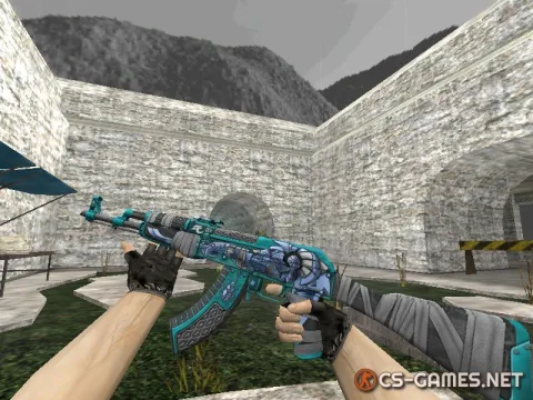 Модель HD AK-47 «Anubis Blue» для CS 1.6