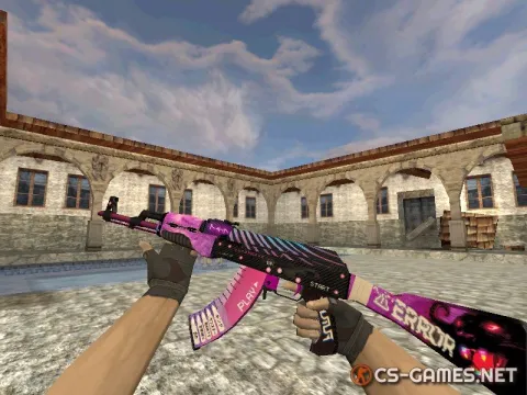 Модель AK-47 «Dark Vaporwave» для CS 1.6