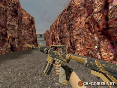 Модель HD M4A1-S «Golden Coil» для CS 1.6