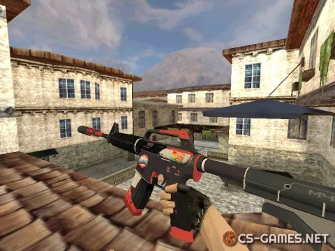 Модель HD M4A1-S «Сайрекс» с наклейками для CS 1.6