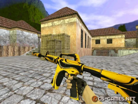 Модель HD M4A1-S «Yellow Jacket» для CS 1.6