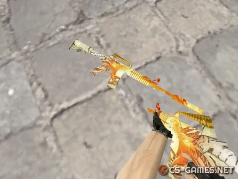 Модель M4A1 «Dragon Lore» для CS 1.6