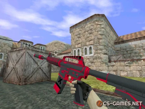 Модель HD M4A1-S «X-Force Redline S» для CS 1.6
