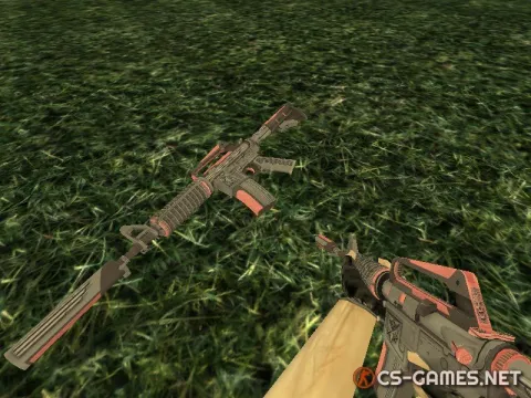 Модель HD M4A1 «Thundering Red» для CS 1.6